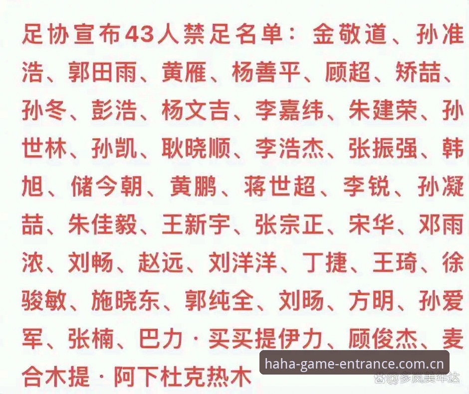 haha体育安全吗安卓版 从足协禁足名单看中国足球乱象,一位资深球迷在haha体育娱乐的深度观察心得